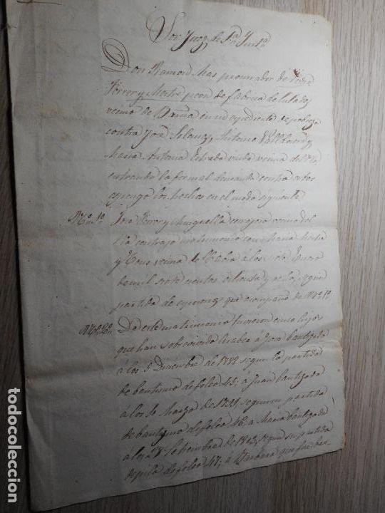 Manuscritos antiguos: ANTIGUA ESCRITURA MANUSCRITO.PEDRO FERRER MESTRE.RAMON MAS.PROCURADOR.BARCELONA 1864