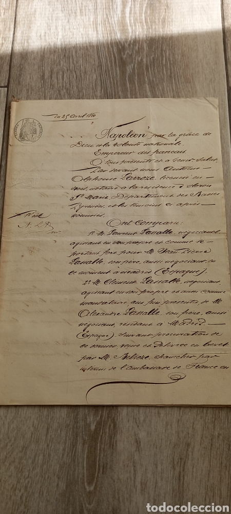 Manuscritos antiguos: Testamento de 1860 hecho en Francia de una se&ntilde;ora de Madrid