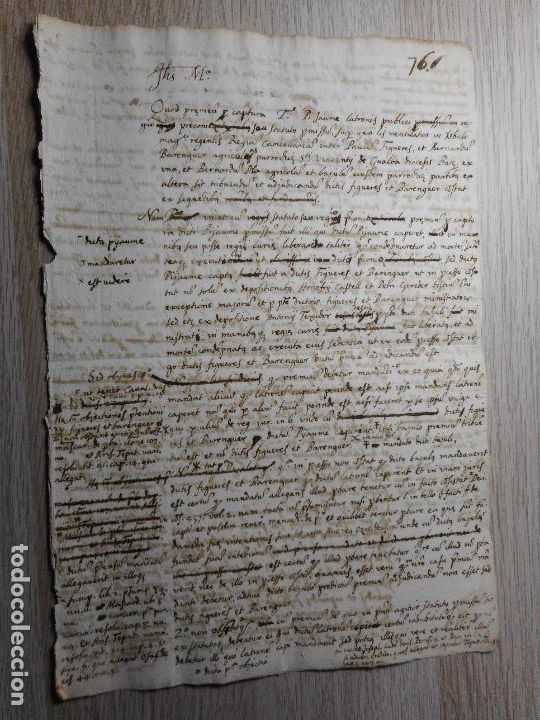 Manuscritos antiguos: ANTIGUO MANUSCRITO.PAULUS FIGUERES.BERNARD BERENGUER.PIJAUME.PARROQUIA GUALBA.BARCELONA SIGLO XVII?