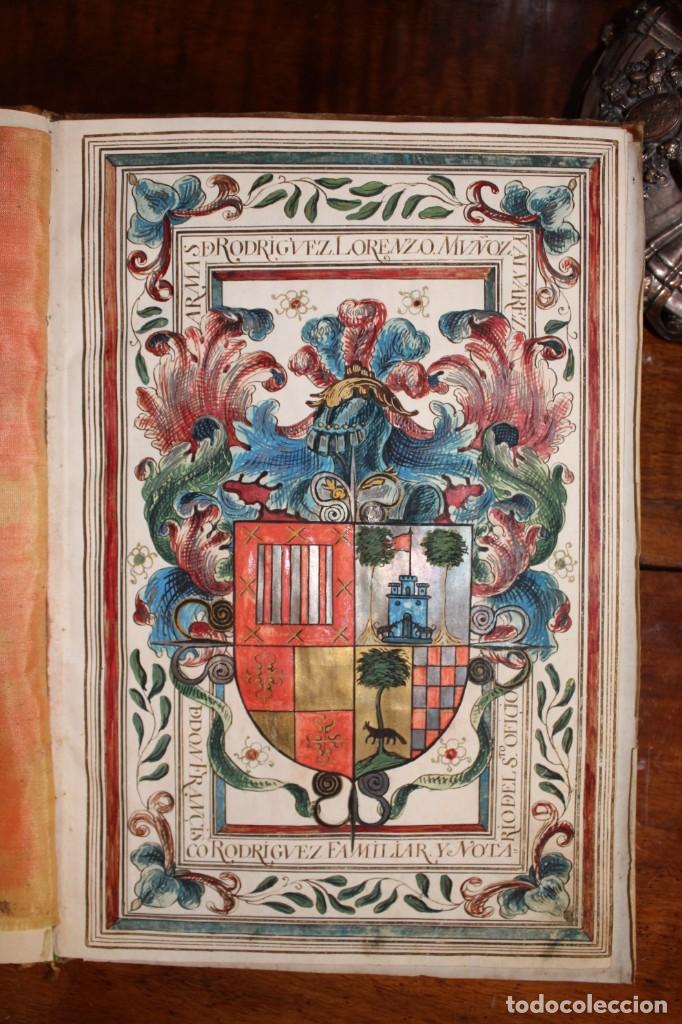 Manuscritos antiguos: EJECUTORIA DE HIDALGUIA DE LAS NOBLES CASAS DE RODRIGUEZ, LORENZO, MU&Ntilde;OZ Y ALVAREZ. A&Ntilde;O DE 1697