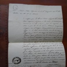 Manuscritos antiguos: MILICIA NACIONAL DE MADRID, CERTIFICACIÓN SERVICIOS 7 OCTUBRE 1841, INTENTO SECUESTRO ISABEL II. Lote 312783323