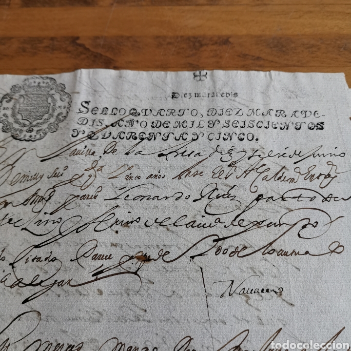 Manuscritos antiguos: Documento de junio 1645, creo que de Sevilla. Leonardo D&iacute;ez ? - Foto 2