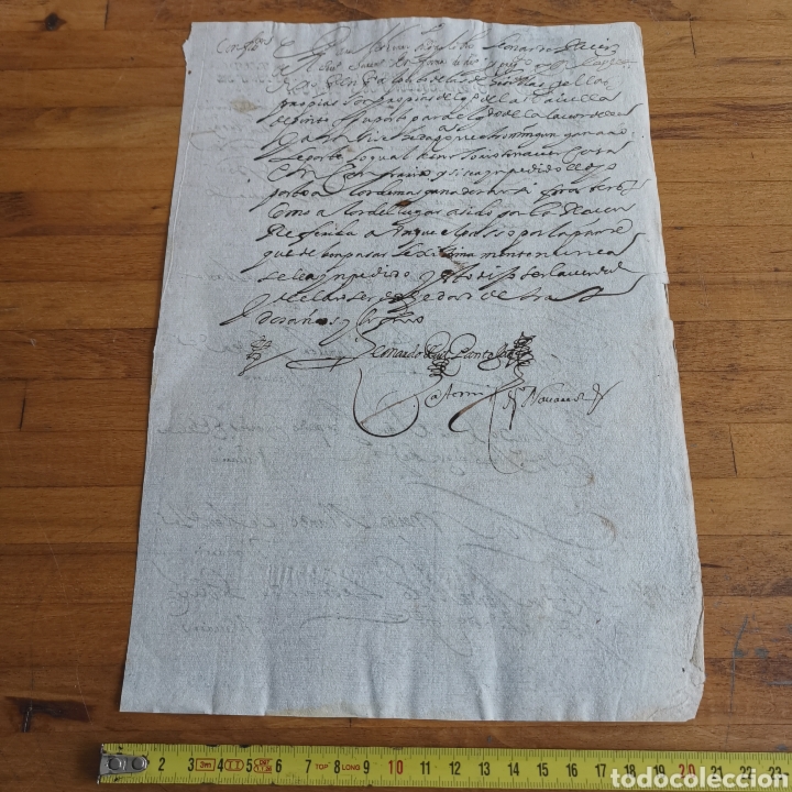 Manuscritos antiguos: Documento de junio 1645, creo que de Sevilla. Leonardo D&iacute;ez ? - Foto 3