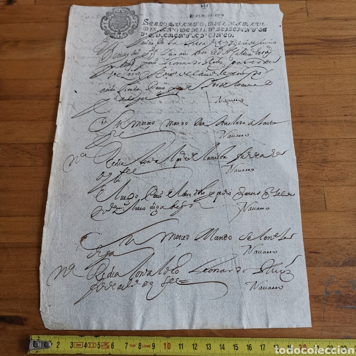 Manuscritos antiguos: Documento de junio 1645, creo que de Sevilla. Leonardo D&iacute;ez ? - Foto 1