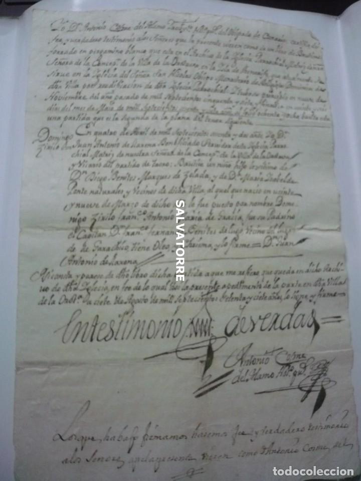 Manuscritos antiguos: MANUSCRITO OROTAVA.TENERIFE .ANTONIO COSME.1777.LLARENA.MARQU&Eacute;S DE CELADA.PONTE.DE LUGO.