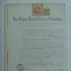 Manuscritos antiguos: AYUNTAMIENTO DE SEVILLA - MIGUEL BRAVO FERRER : CERTIFICADO RECTICACION, ETC. 1910. MANUSCRITO, 5. Lote 313603233