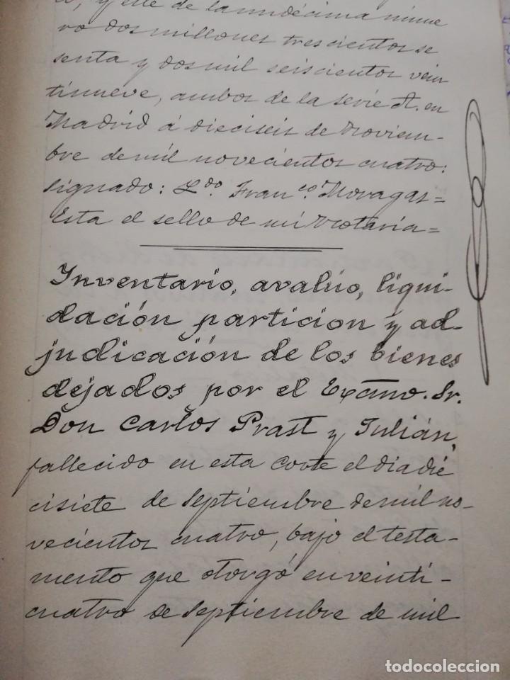 Manuscritos antiguos: 1905 Carlos Prast (Pte. Camara Comercio) - Edificio C/ Arenal 8 (Casa Ratoncito Perez) - Foto 8