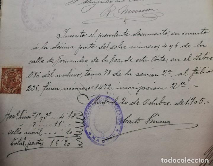Manuscritos antiguos: 1905 Carlos Prast (Pte. Camara Comercio) - Edificio C/ Arenal 8 (Casa Ratoncito Perez) - Foto 10