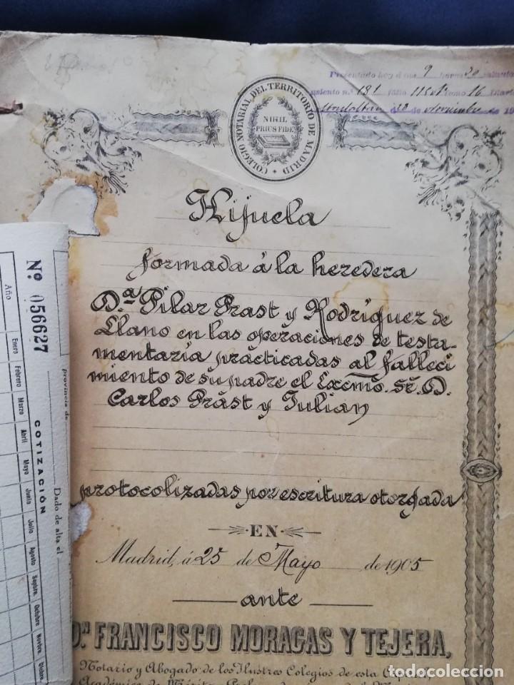Manuscritos antiguos: 1905 Carlos Prast (Pte. Camara Comercio) - Edificio C/ Arenal 8 (Casa Ratoncito Perez) - Foto 12