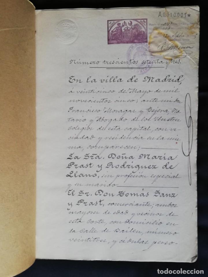 Manuscritos antiguos: 1905 Carlos Prast (Pte. Camara Comercio) - Edificio C/ Arenal 8 (Casa Ratoncito Perez) - Foto 5