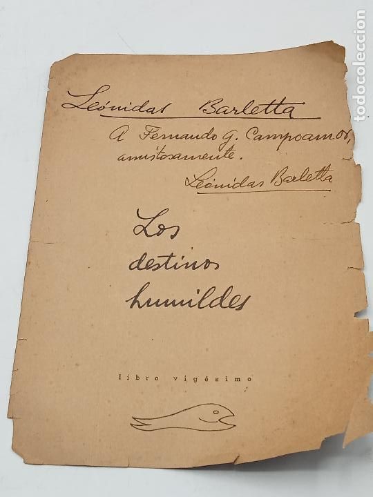 Alte Manuskripte: SIGNED, AUTOGRAPH, FIRMA. ESCRITOR CUBANO LEONIDAS BARLETTA. VER