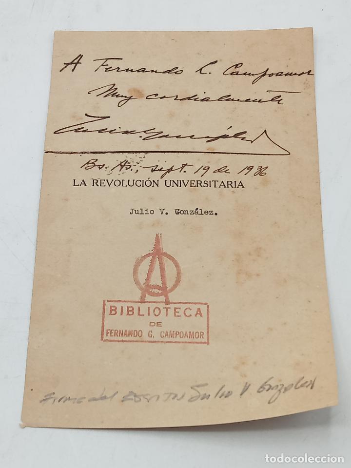 Manuscrits anciens: SIGNED, AUTOGRAPH, FIRMA. ESCRITOR JULIO V. GONZALEZ. VER