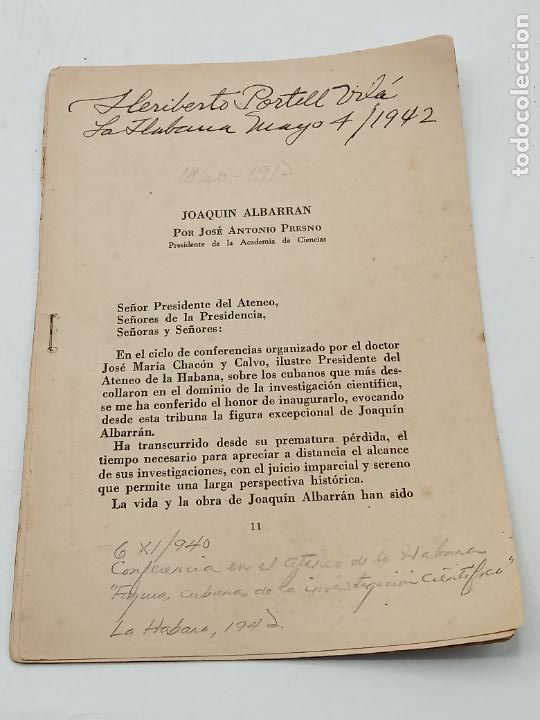 Manuscrits anciens: SIGNED, AUTOGRAPH, FIRMA DEL ESCRITOR HERIBERTO PORTELL VIL&Aacute;. VER