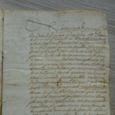 Manuscritos antiguos: ANTIGUO MANUSCRITO CATALAN.LA SELVA.ALCOVER TARRAGONA 1694
