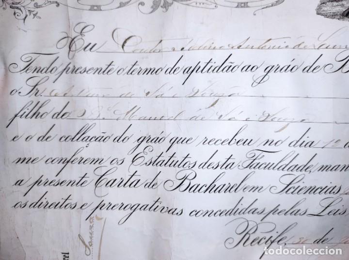 Manuscritos antiguos: 1.894 DIPLOMA MANUSCRITO - Foto 6