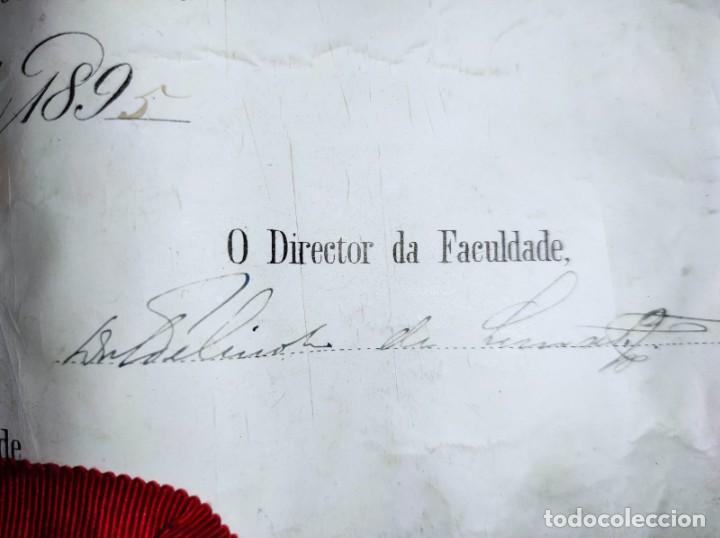 Manuscritos antiguos: 1.894 DIPLOMA MANUSCRITO - Foto 9