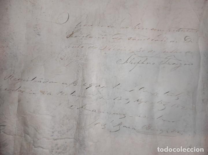 Manuscritos antiguos: 1.894 DIPLOMA MANUSCRITO - Foto 13
