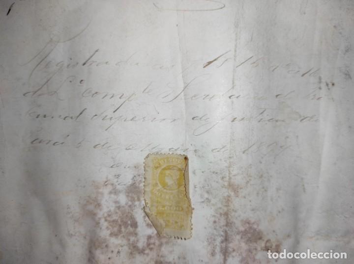 Manuscritos antiguos: 1.894 DIPLOMA MANUSCRITO - Foto 14
