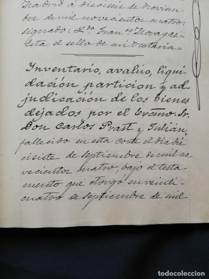 Manuscritos antiguos: 1905 Carlos Prast (Pte. Camara Comercio) - Edificio C/ Arenal 8 (Casa Ratoncito Perez) - Foto 30