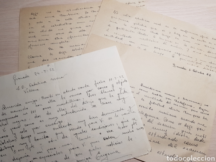 Manuscritos antiguos: Lote 2 cartas personales ,a&ntilde;o 1952