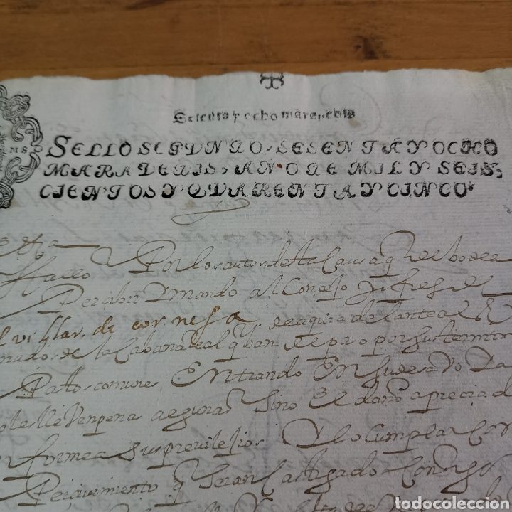 Manuscritos antiguos: Documento de 1645 El Villar de Corneja, &Aacute;vila, Castilla y Le&oacute;n - Foto 2