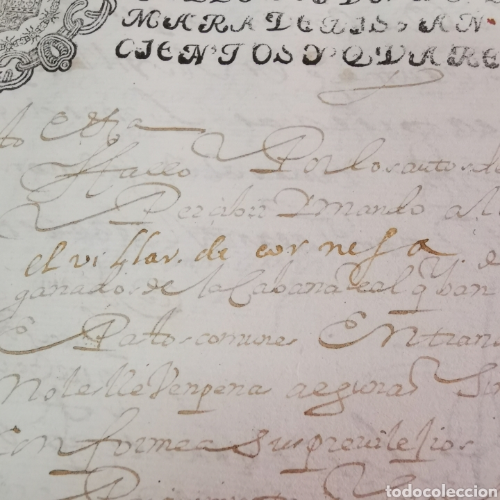 Manuscritos antiguos: Documento de 1645 El Villar de Corneja, &Aacute;vila, Castilla y Le&oacute;n - Foto 3