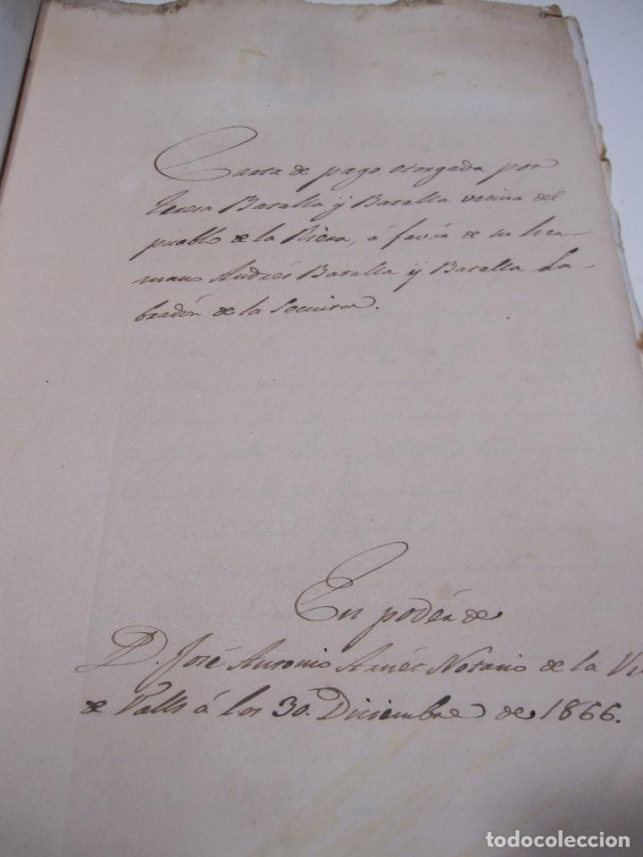 Manuscritos antiguos: CARPETILLA DOCUMENTOS LA SECUITA,VALLS, 1850 Y 1866 - Foto 3