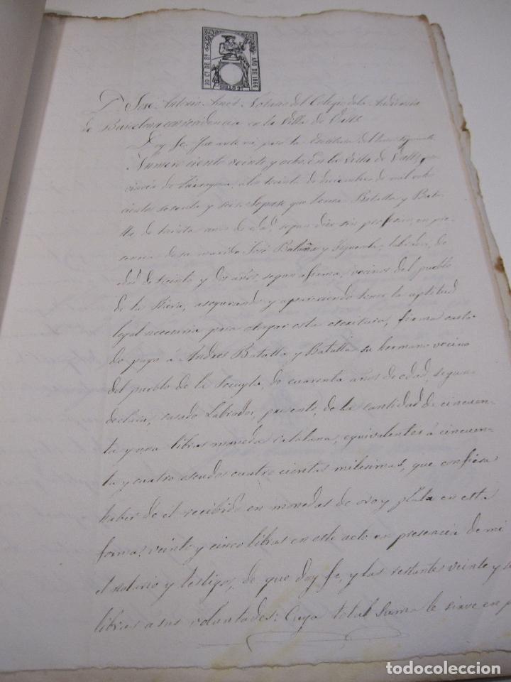 Manuscritos antiguos: CARPETILLA DOCUMENTOS LA SECUITA,VALLS, 1850 Y 1866 - Foto 4