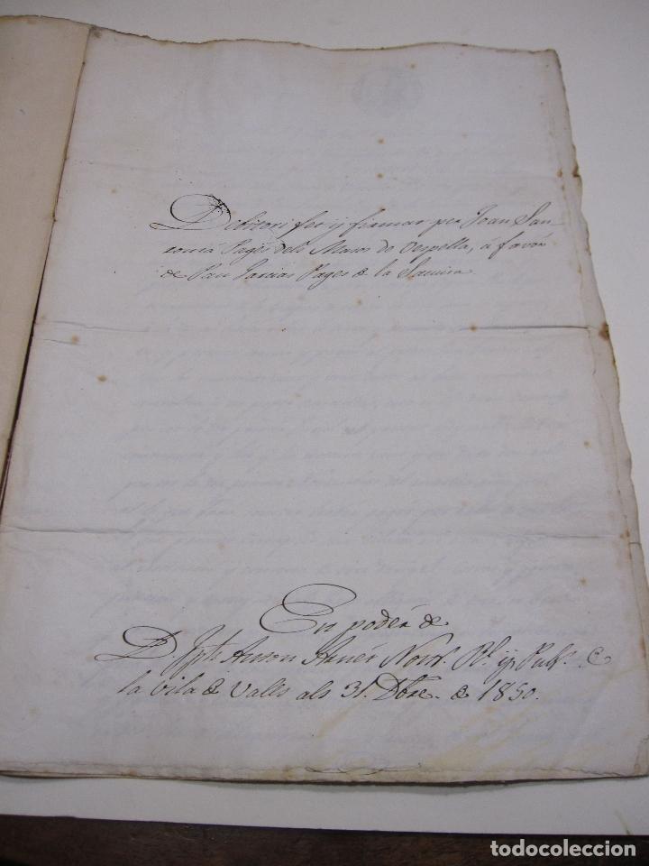 Manuscritos antiguos: CARPETILLA DOCUMENTOS LA SECUITA,VALLS, 1850 Y 1866 - Foto 6