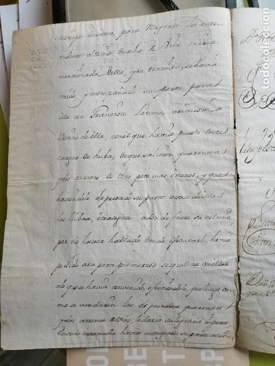 Manuscritos antiguos: IMPORTANTE ESCRITURA DE 1753 CON SELLO - Foto 3