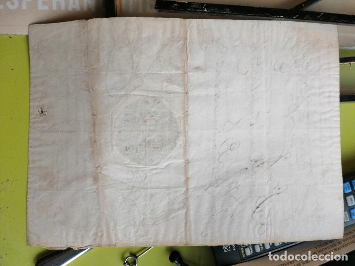 Manuscritos antiguos: IMPORTANTE ESCRITURA DE 1753 CON SELLO - Foto 5