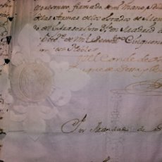 Manuscritos antiguos: MANUSCRITO AÑO 1756- DOCUMENTO SELLADO Y FIRMADO POR EL CONDE OÑATE Y DUQUE DE SESSA Y BAENA. Lote 323179533