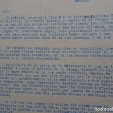 Manuscritos antiguos: POSGUERRA CIVIL, MAYO 1939, SABADEL REINICIO ACTIVIDAD TEJIDOS, MUY CURIOSO. Lote 192047688