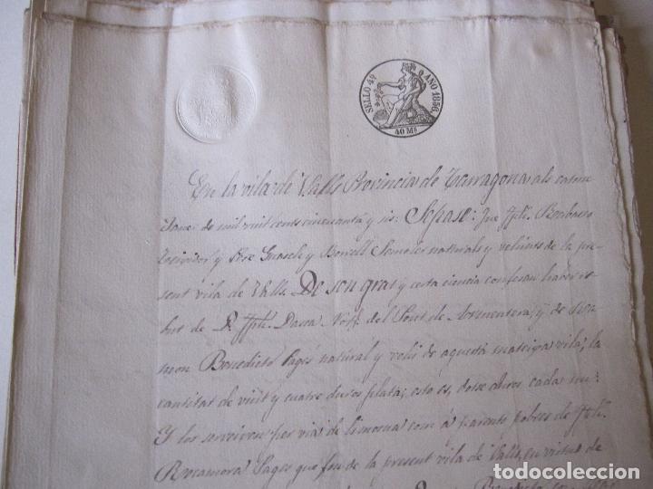 Manuscritos antiguos: LOTE DE 37 DOCUMENTOS DE VALLS (TARRAGONA) DE 1850 A 1867 - Foto 3