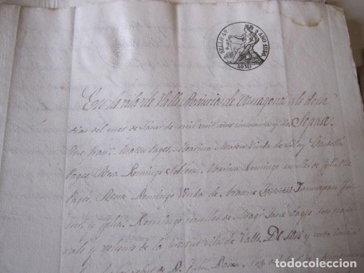 Manuscritos antiguos: LOTE DE 37 DOCUMENTOS DE VALLS (TARRAGONA) DE 1850 A 1867 - Foto 5