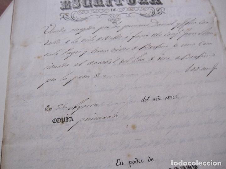 Manuscritos antiguos: BRAFIM, TRES DOCUMENTOS 1853, 1854 Y 1861. VENTA Y DEBITORIO. - Foto 4