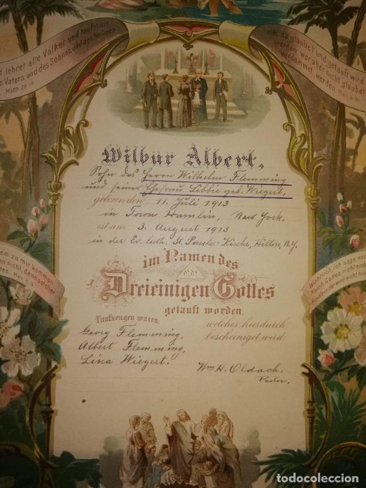 Manuscritos antiguos: CERTIFICADO BAUTISMO 1913 - Foto 1