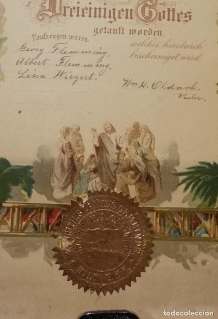 Manuscritos antiguos: CERTIFICADO BAUTISMO 1913 - Foto 5