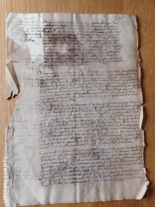 Manuscrits anciens: ANTIGUO MANUSCRITO CATALAN. FALSET COLL DE MORA TARRAGONA SIGLO XVI