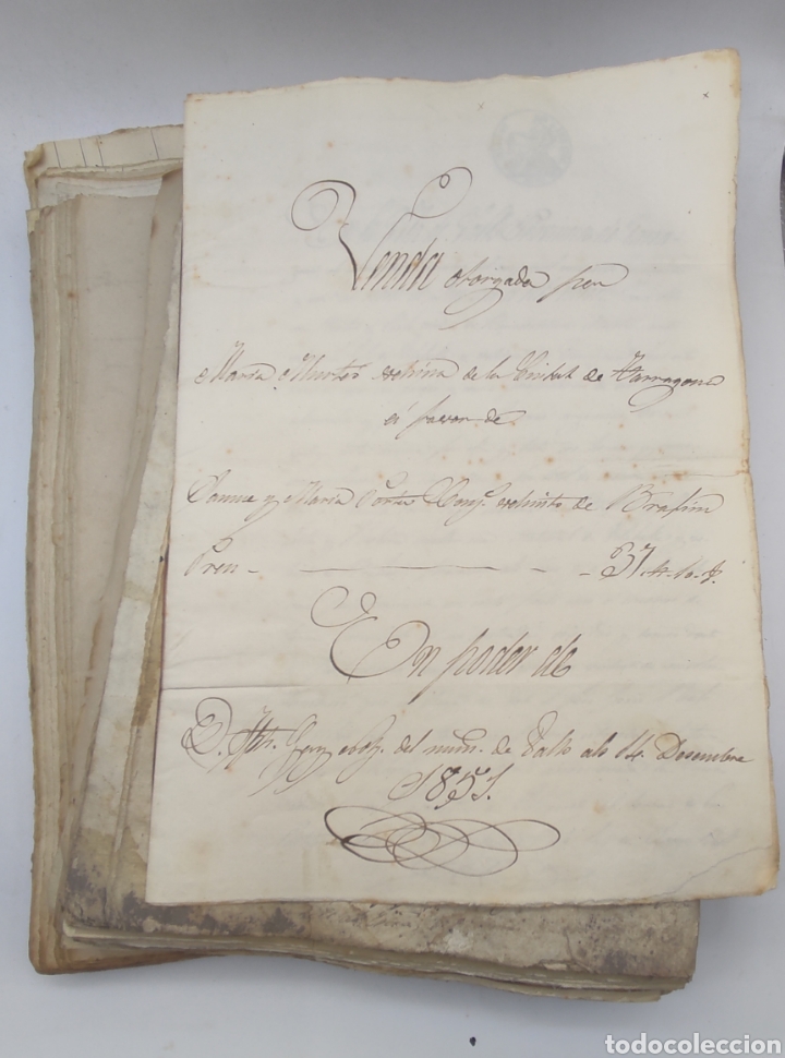 Manuscrits anciens: Lote de 24 legajos documentos manuscritos Valls Tarragona mediados XIX