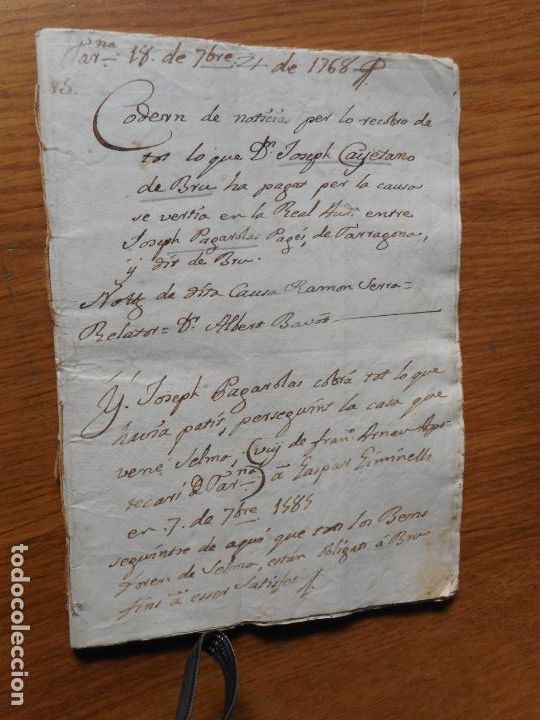 Manuscrits anciens: ANTIGUO CUADERNO MANUSCRITO CATALAN. JOSEPH CAYETANO BRU. TARRAGONA? SIGLO XVII