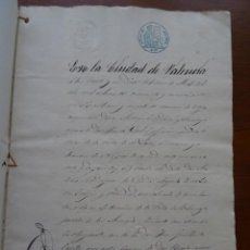Manuscritos antiguos: RIBARROJA, VALENCIA, VENTA HUERTA CON PACTO DE RETRO PARTIDA ARROCARES, 1854, 8 PAGS. Lote 329535263