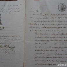 Manuscritos antiguos: RIBARROJA, VALENCIA, TESTIMONIO 1846 ADJUDICACIÓN HERENCIA 1817 TIERRAS, 4 PAGS