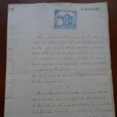 Manuscritos antiguos: RIBARROJA, VALENCIA, CERTIFICACIÓN REGISTRAL HUERTAS, 1887, 14 PAGS