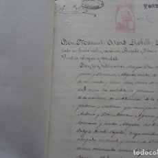 Manuscritos antiguos: RIBARROJA, VALENCIA, DIVISIÓN HUERTA LA TORRETA, TESTIMONIO 1873, 12 PAGS. Lote 329544803