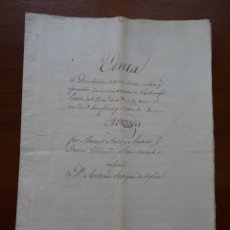 Manuscritos antiguos: RIBARROJA, VALENCIA, VENTA TIERRA EN POZA, 1848, 8 PAGS