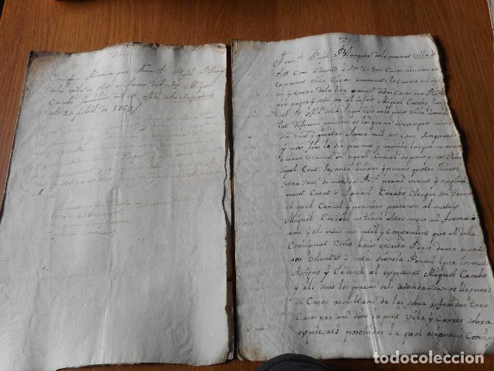 Manuscrits anciens: DOS ANTIGUOS MANUSCRITOS CATALAN.FRANSESCH PUJOL BLANQUER.MIQUEL CASABO. OLOT GERONA 1759-69