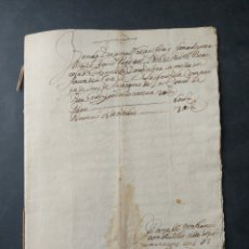 Manuscritos antiguos: DOCUMENTO MANUSCRITO VENTA ORIGINAL CREACIÓ FETA I FIRMADA LLOC PRADELL BARONIA TARRAGONA 1697 XVII