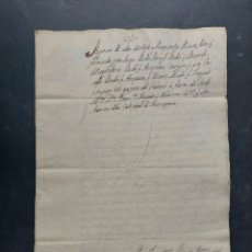 Manuscritos antiguos: DOCUMENTO MANUSCRITO APOCA FETA Y MIRADA PAGESOS VENDRELL A CATEDRAL TARRAGONA 1741 S. XVIII