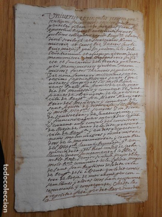 Alte Manuskripte: ANTIGUO MANUSCRITO JACOBO PUIG MITJA PERPI&Ntilde;AN PERPIGNAN PEPINYA SIGLO XVII